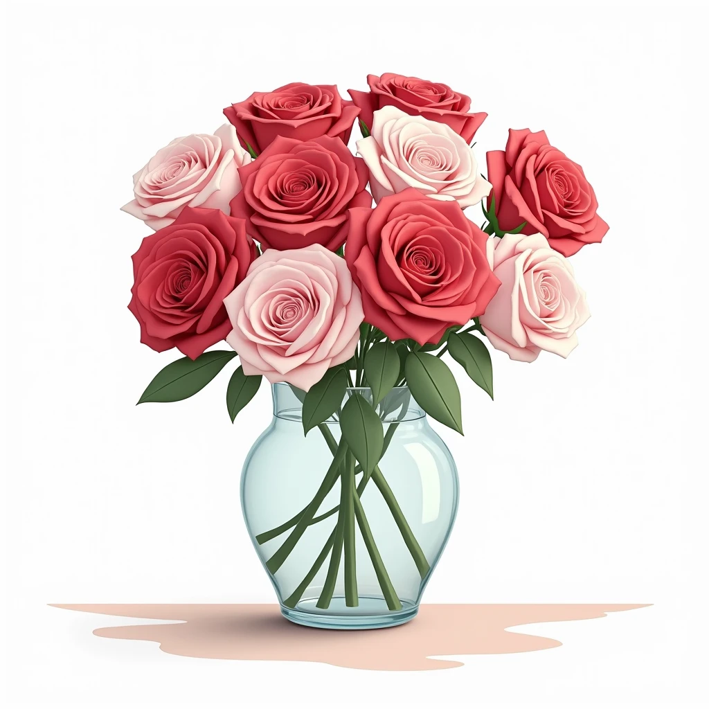 Roses in a vase Coloring book