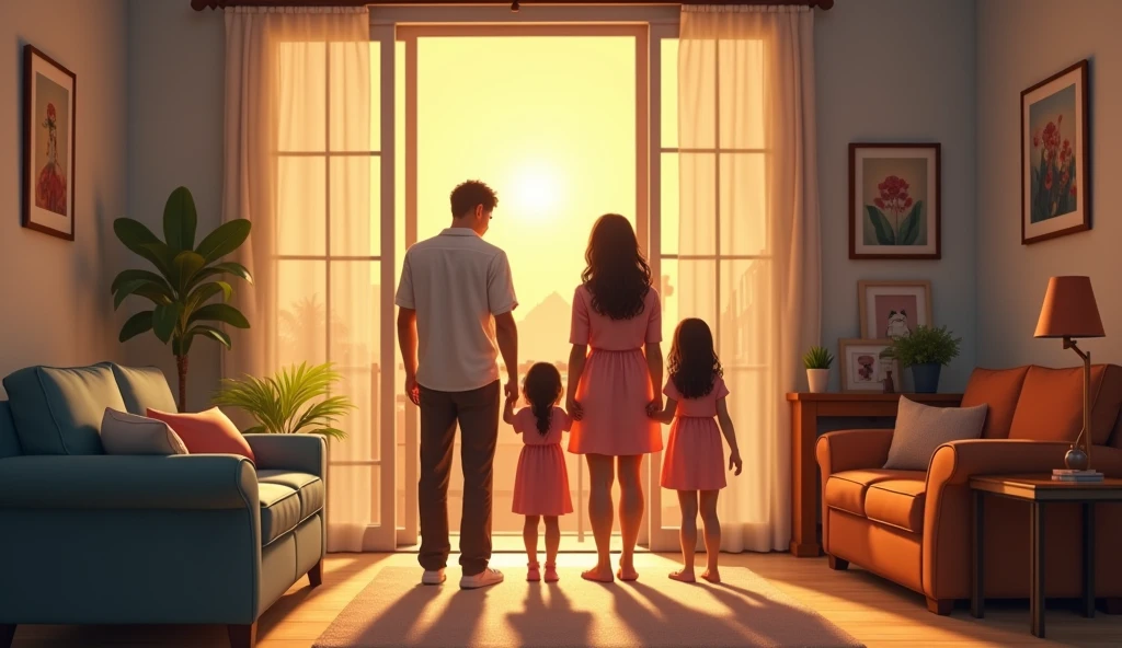 In a quiet suburban home, vivand aa família composta por três meninas: Ana, Laura and Beatriz, and a , , besides their parents, Carlos and Fernanda. All family members are united by a common goal: build a bright future.