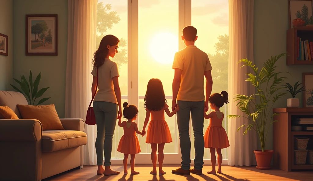 In a quiet suburban home, vivand aa família composta por três meninas: Ana, Laura and Beatriz, and a , , besides their parents, Carlos and Fernanda. All family members are united by a common goal: build a bright future.