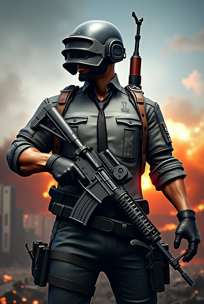 PUBG mobile gaming character logo