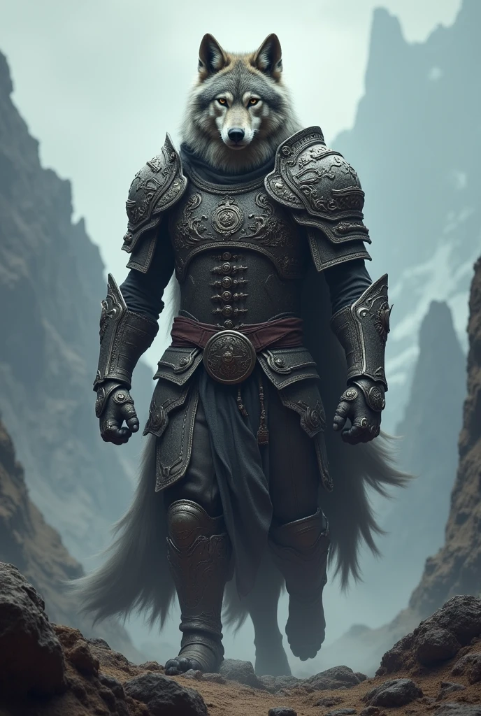 Warrior wolf with armour