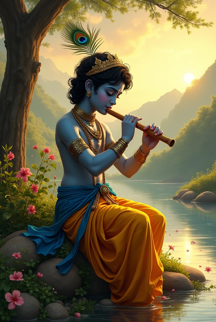 Shree Krishna flute nature 