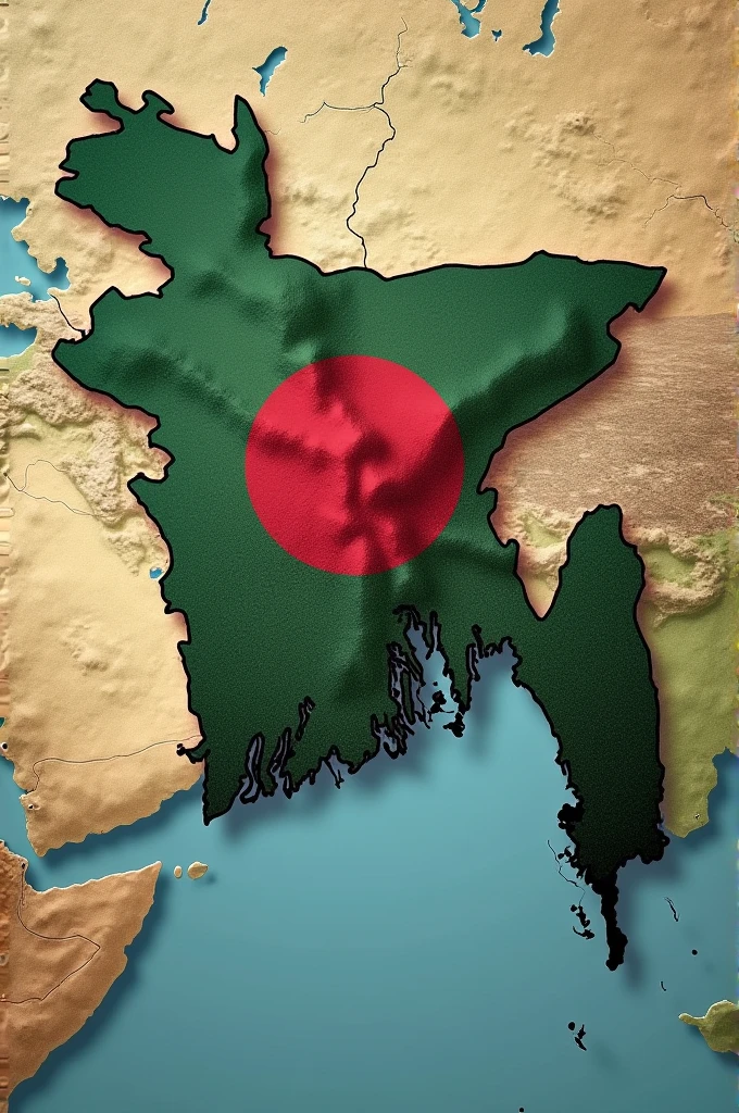 Bangladesh map being protected from nasty indians map