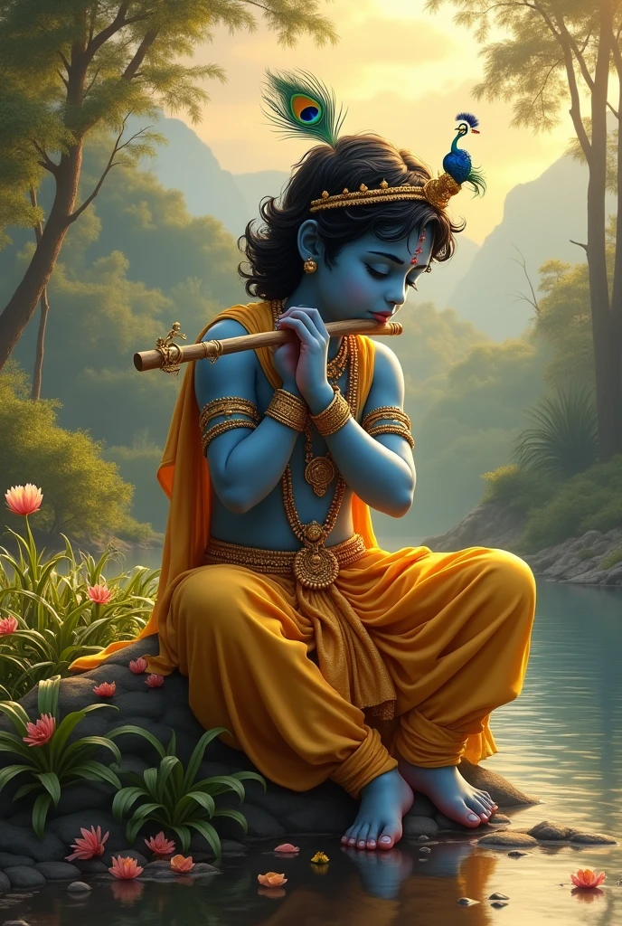 Shree Krishna flute nature