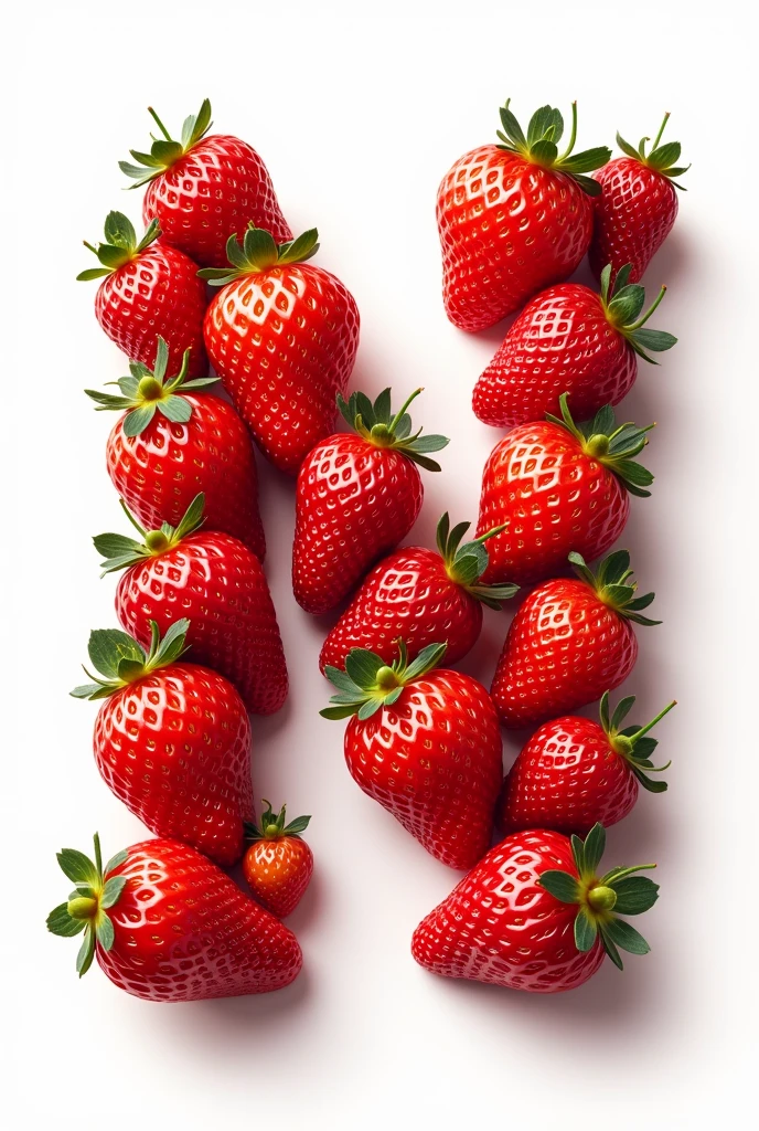 Letter N with strawberry