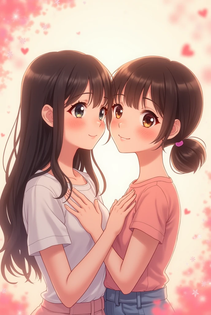 Kim Jiwon and Kim Soohyun in anime version sweet photo