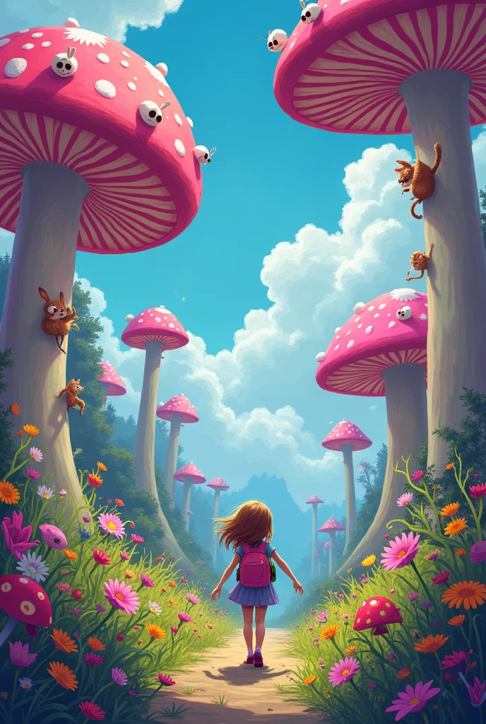 Adventure time and Alice in wonderland mix together 