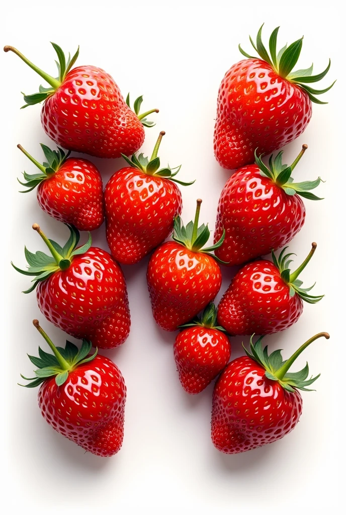 Letter N with strawberry