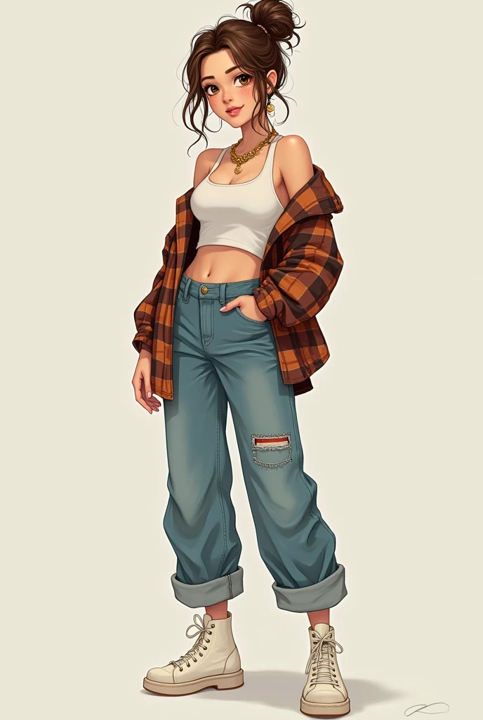 • 20yo
• Female
• 5,8 with skinny build and wavy light brown long hair(mostly put up in a messy bun, soft features with a tiny squint in one eye
• Clothing style comprises a tank top under an open flannel shirt (white & brown respectively) and a ashy baggy jeans with white hight heels and a lot of jewellery
• Overthinking and sassy
• Innocent polite and fake
• Brown eyes
• Light skin
• Either extremely emotional or extremely emotion less
• Possessed
• Interested in having a relationship, sports and eating
• Side kick behavior
And very rich and spoiled
