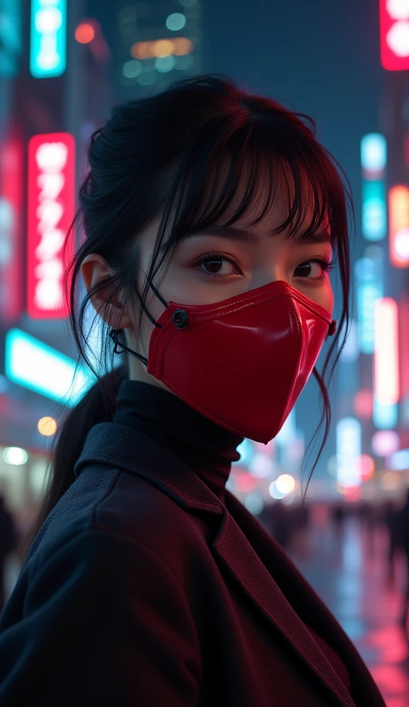 Beauty in red、Mouth mask、City of night