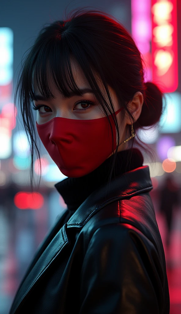 Beauty in red、Mouth mask、City of night