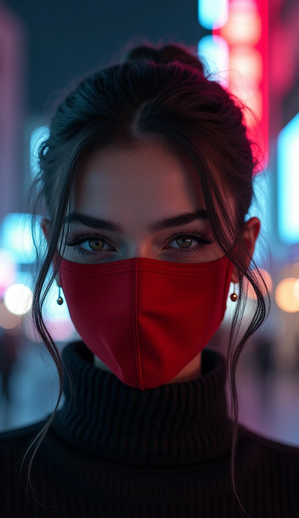 Beauty in red、Mouth mask、City of night