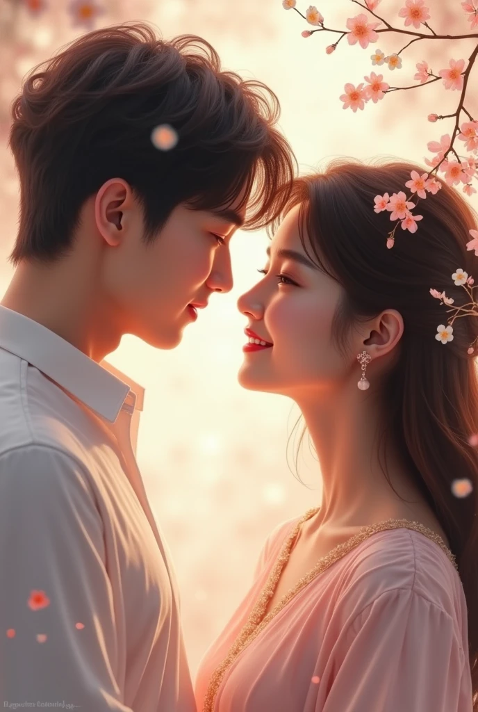Baek Hyunwoo and Hong Haien from Kdrama Queen of Tears ai version sweet photo