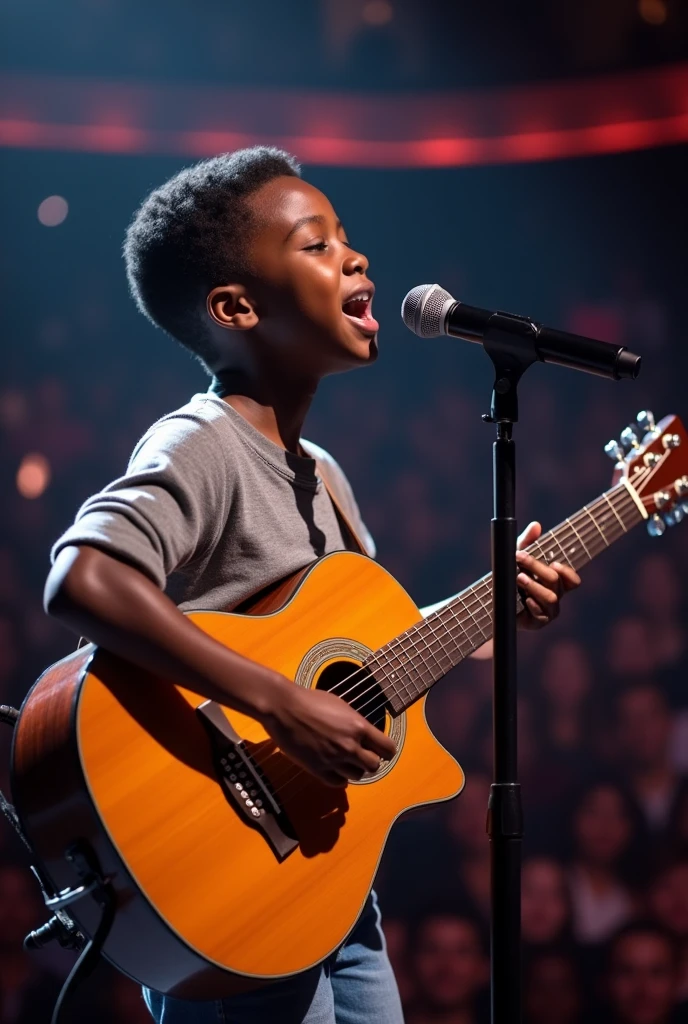African boy Child's Heavenly Voice with guitar Brings Simon Cowell to Tears hd
