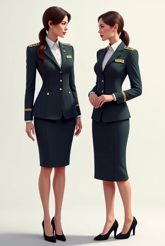 Eudora airway uniform for flight attentand man and woman (only for own creation designe with word logo