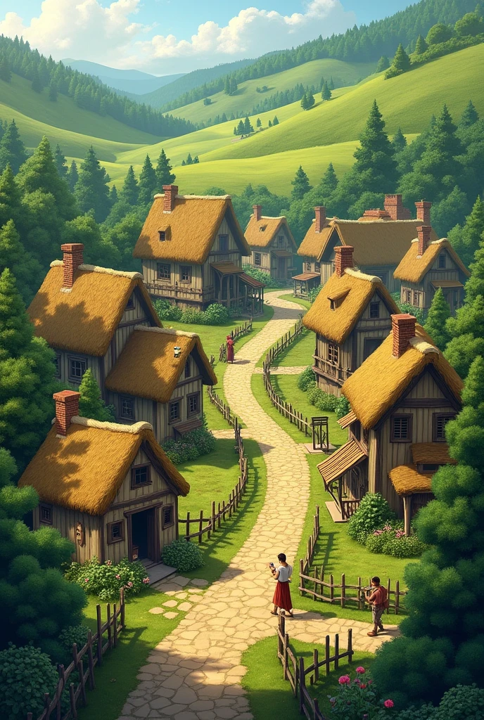 Background village
