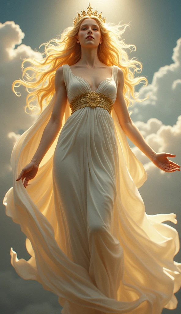 Very beautiful virgin Marianne, whole body, French goddess