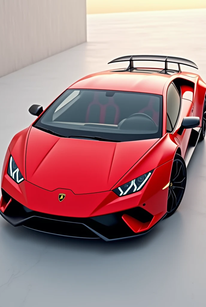 Lamborghini huracan red see infront of without background