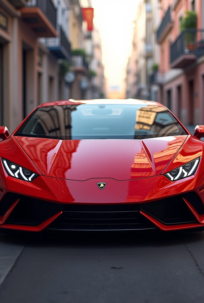 Lamborghini huracan red see infront of with with vackground