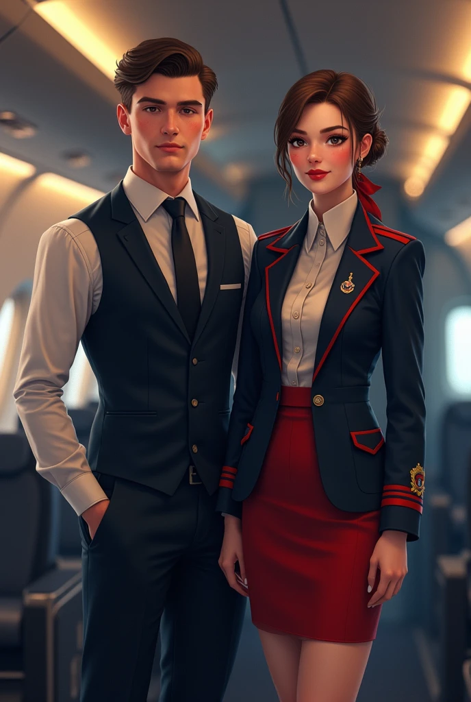   Flight attendant  uniform man and woman own creation
