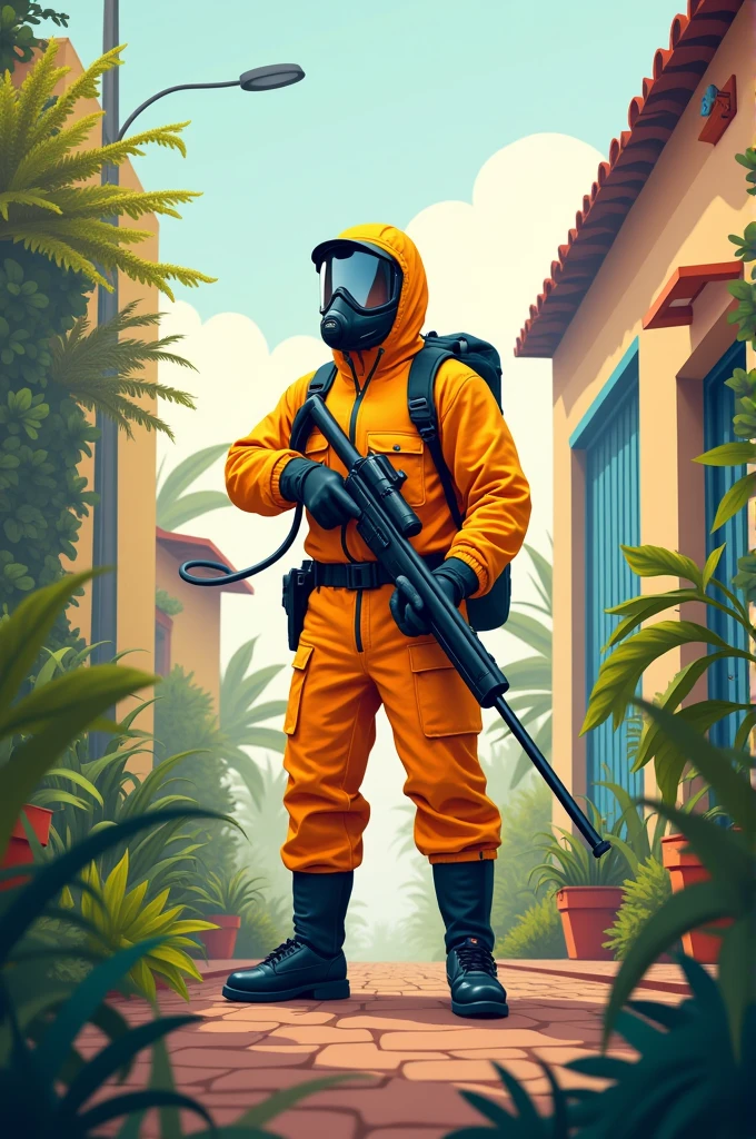 1080x1080 post for instagram promoting a pest control company service in Angola, with prices.