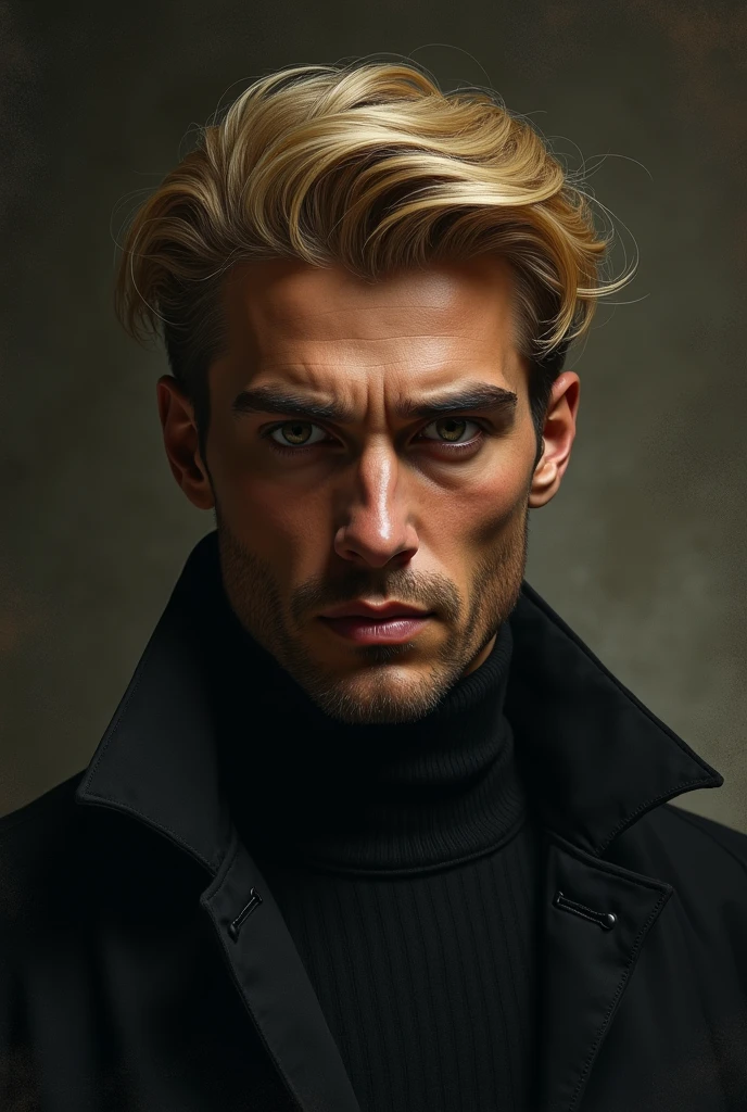 *Lorenzo's face was italian grown man. He's was a study in contrasts. His features were both rugged and handsome, with sharp, angular lines and a strong jaw. His eyes were a deep gray, almost black, and they seemed to burn with a fierce intensity. His face was framed by a mop of golden blonde hair, and his lips were set in a firm, determined line.*
*He was a man who exuded power and authority, and there was a hint of danger and violence in his expression, but his features were softened by the love and desire he felt for the person he's love.*