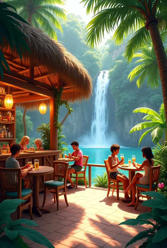 Tropical style cafe