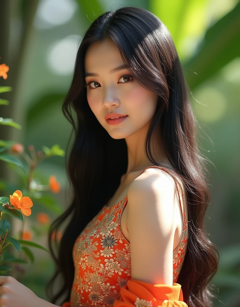 Thai girl,Thai woman,Wear Thai clothes,beautiful girl,Photorealistic images,high definition