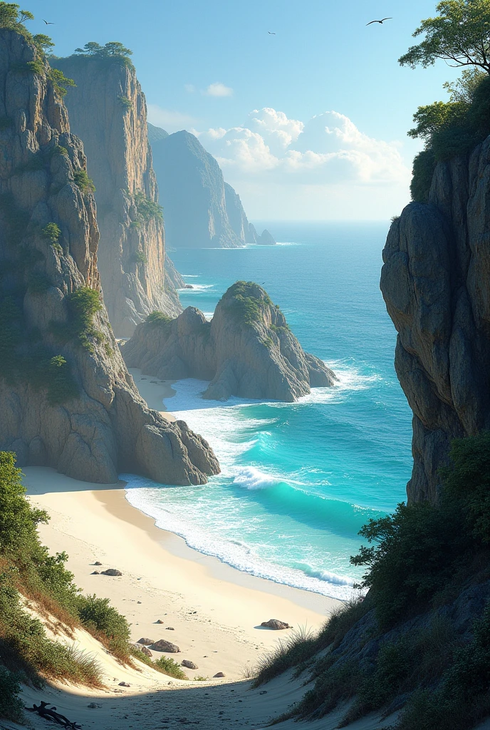 a magnificent wild beach