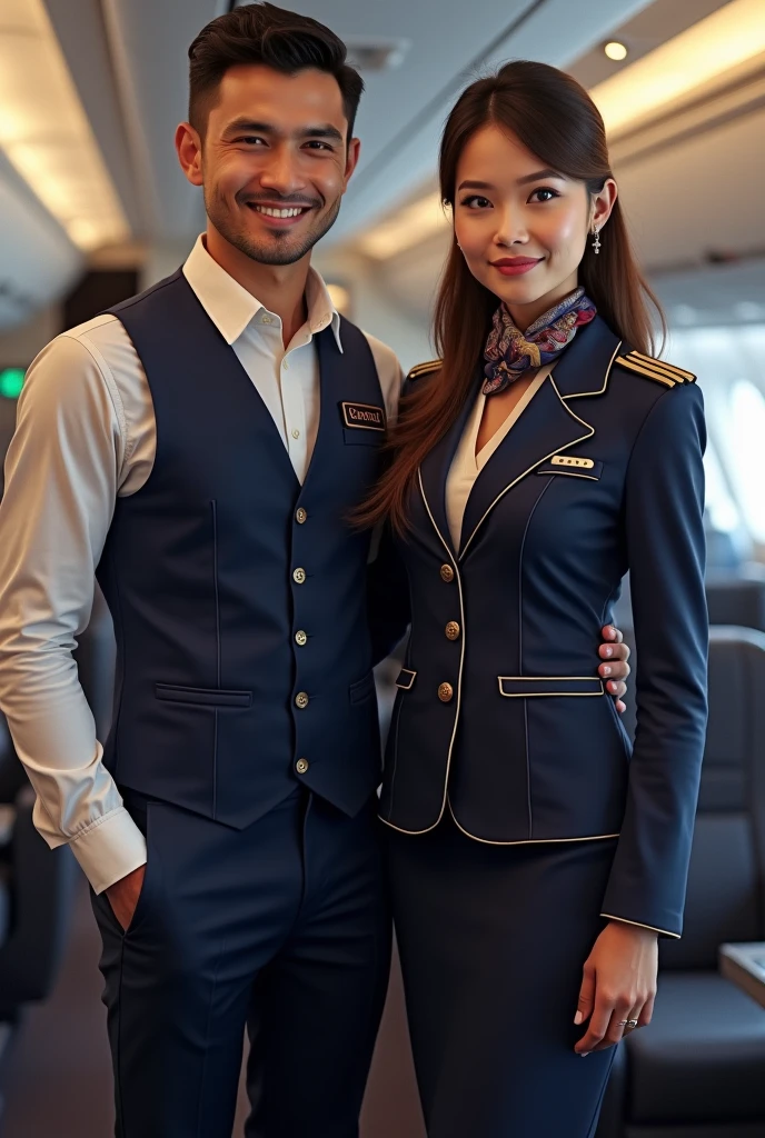   Flight attendant  uniform man and woman own creation 

