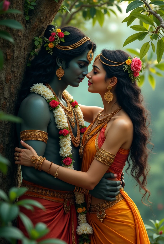 Krishna and Radha apart