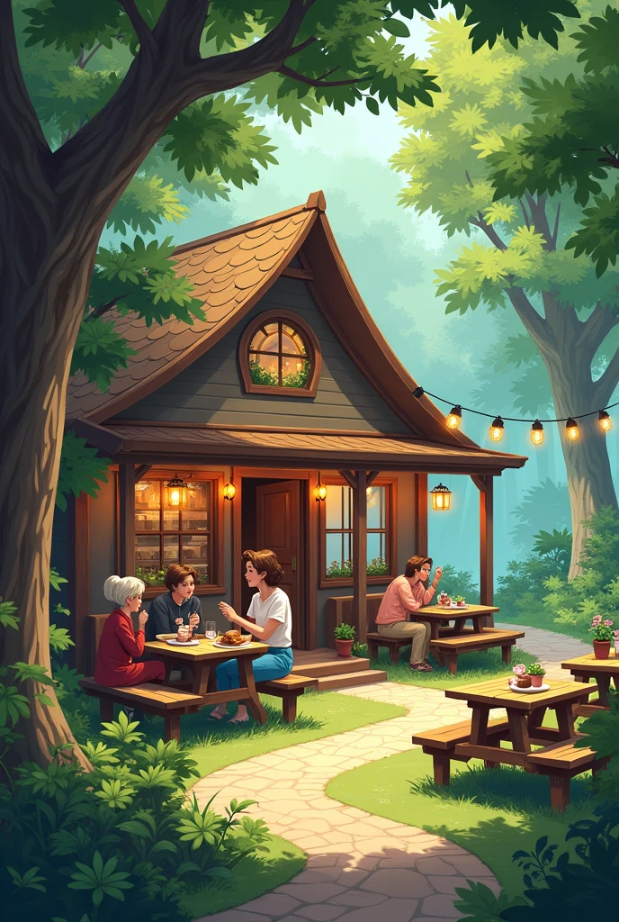 Cafe in the forest