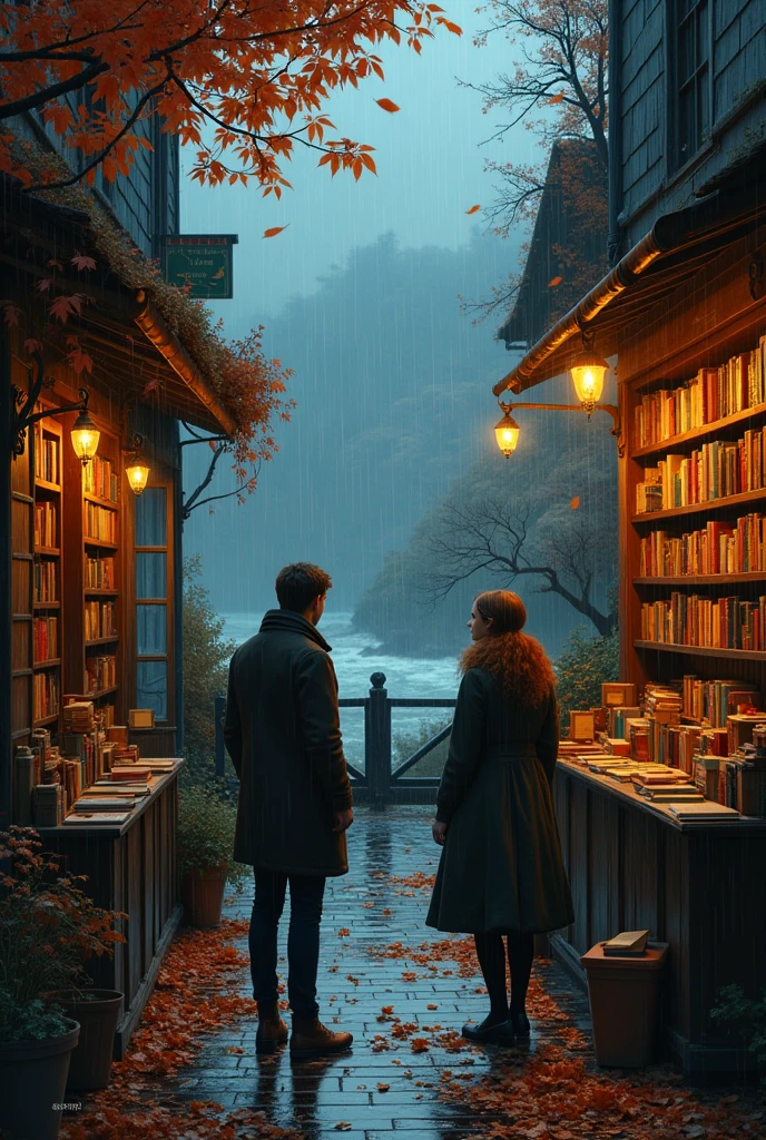 On the eve of a stormy autumn, Clara, a bookshop owner in a quaint coastal town, meets Julian, a mysterious artist who comes to her shop seeking refuge from the rain. As Clara helps Julian find a rare, antique book he’s been searching for, they strike up an unlikely friendship. Julian's enigmatic charm and passion for art draw Clara in, while Clara's warmth and wit offer Julian a glimpse into a world he had long left behind.As the storm rages outside, their connection deepens, revealing hidden fears and unspoken dreams. The story unfolds over a series of rainy days, filled with conversations by the fire, shared secrets, and moments of quiet reflection. Just as their feelings for each other begin to bloom, Julian’s past resurfaces, threatening to pull them apart.Will their bond weather the storm, or will the shadows of the past cast a long shadow over their budding romance?