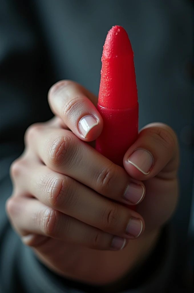 An erect ejaculating penis