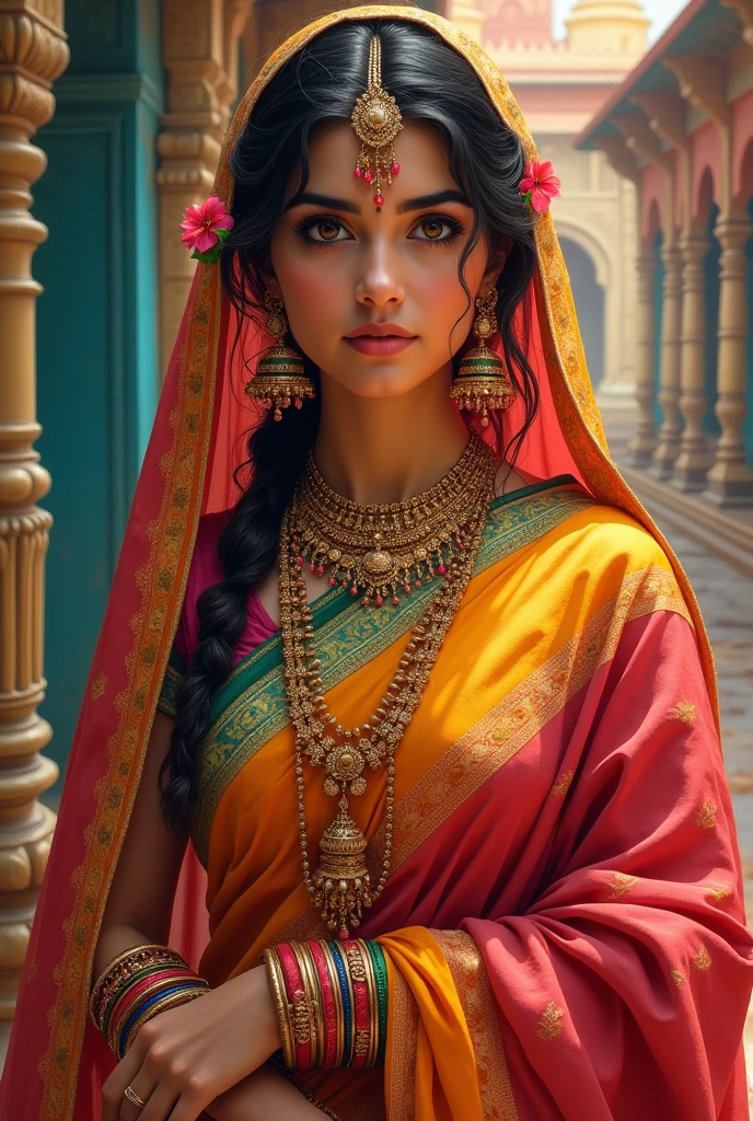 Indian woman wearing saree