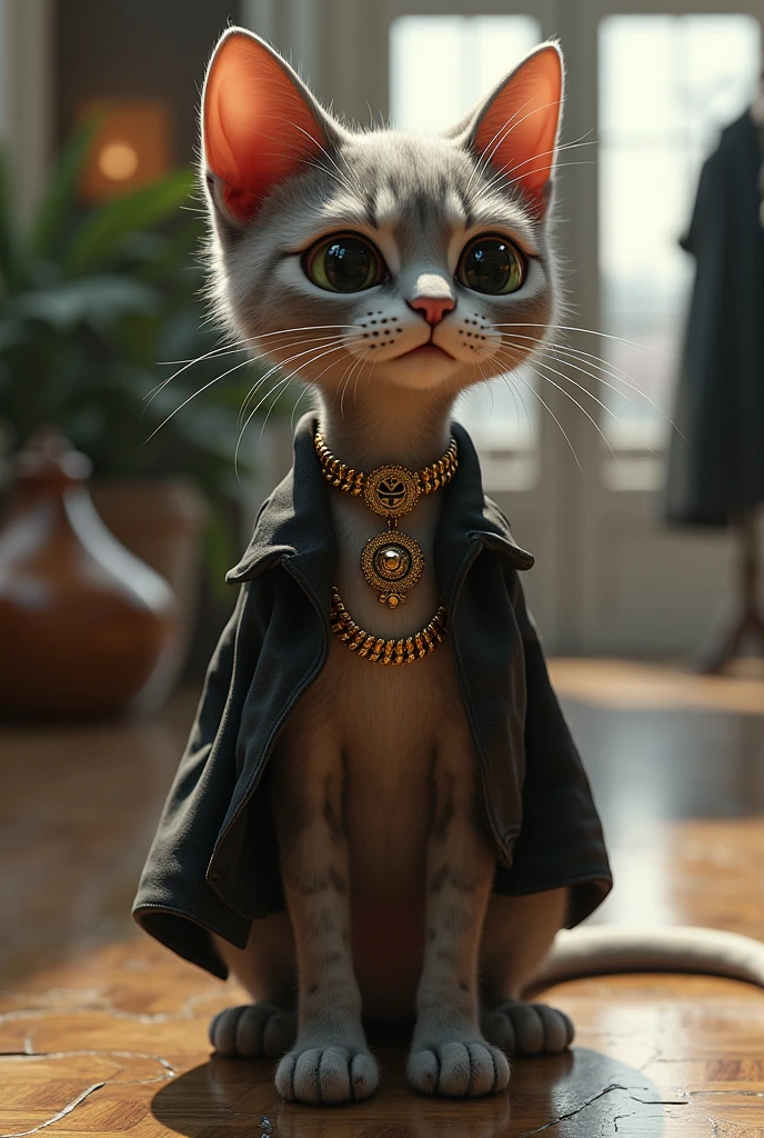 Fashionable broken cat