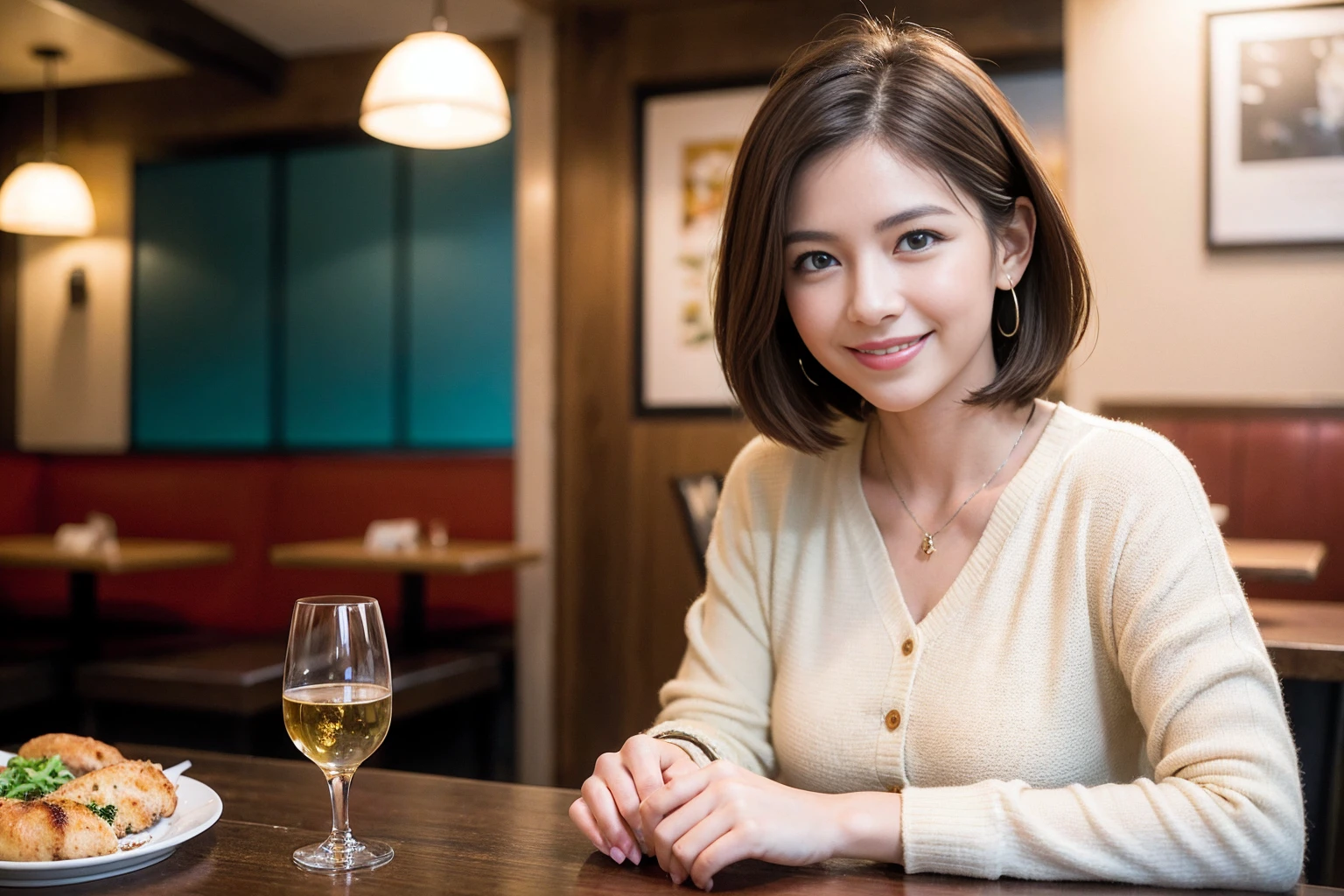 ((Highest quality、8k、masterpiece:1.3))、slimカップル、modelカップル、(Realistic, Intricate details:1.2), full-course dinner、Whiskey bottle and glass on the table、Single Malt、scotch、Rocks glass、Shot Glass、On the rock、Scotland、Amazing view of the sunset sky and clouds、A bright smile、The wonderfulness of smile、 Beautiful Face, blue eyes, The light shines on your face, blush, short hair,Bright Face、 (Age 37), 3,Two beauties、Brown Hair、Shortcuts、Long sleeve shirt、dress、Beautiful woman 1, (slimな顔), (The body is slim), (Brown Hair), (Shortcuts), cheeks turn a little red,Attractive beauty、restaurant, In a prominent place (From the waist up) Nova Frog Style, actress, model, Upper Body, White wine, slim, smile, (smile: 1.15), Beautiful fine grain, Depth f/2,saturation, High Contrast, Strong light and shadow,Moist Body:1.5、3D texture、Delicate eyes、Brown Hair、The hair is very shiny、