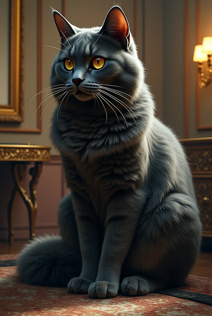 Fashionable big broken cat