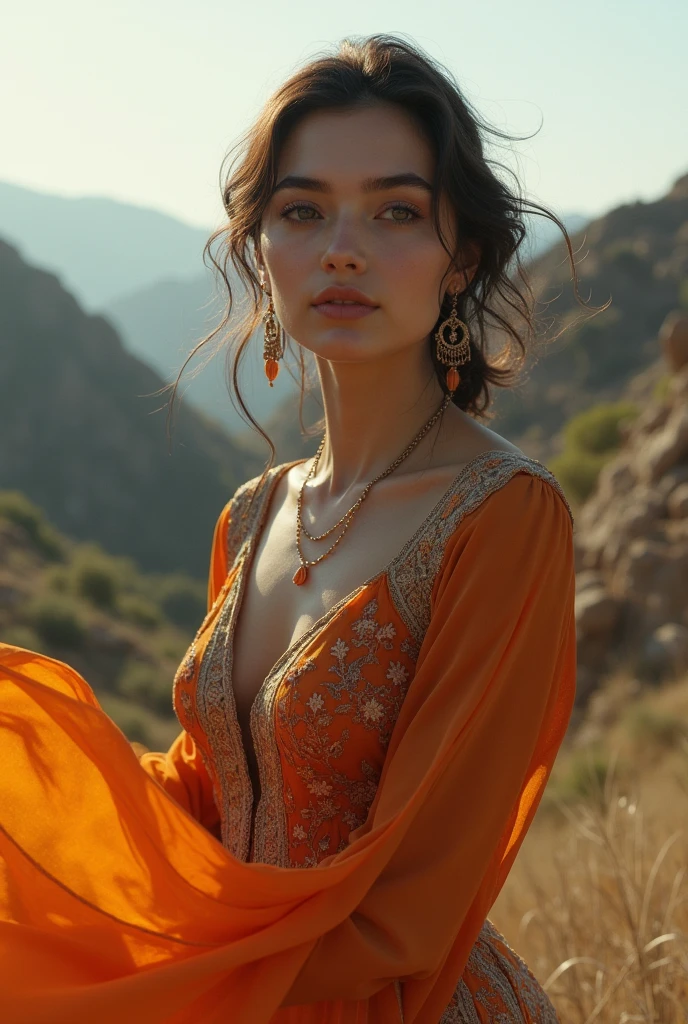 The same beautiful irani model posing in kordestan