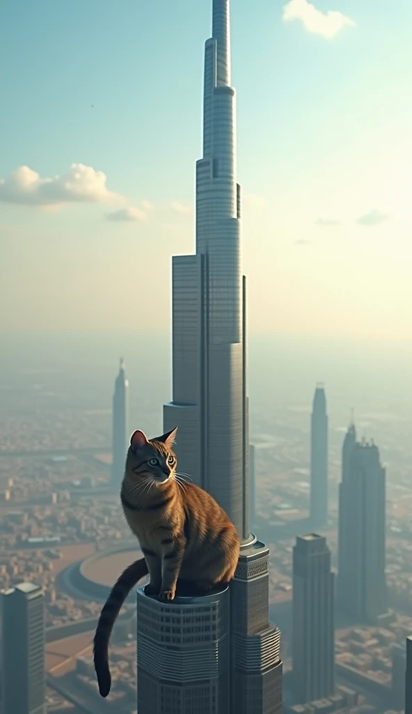 The cat on top of Burj Khalifa