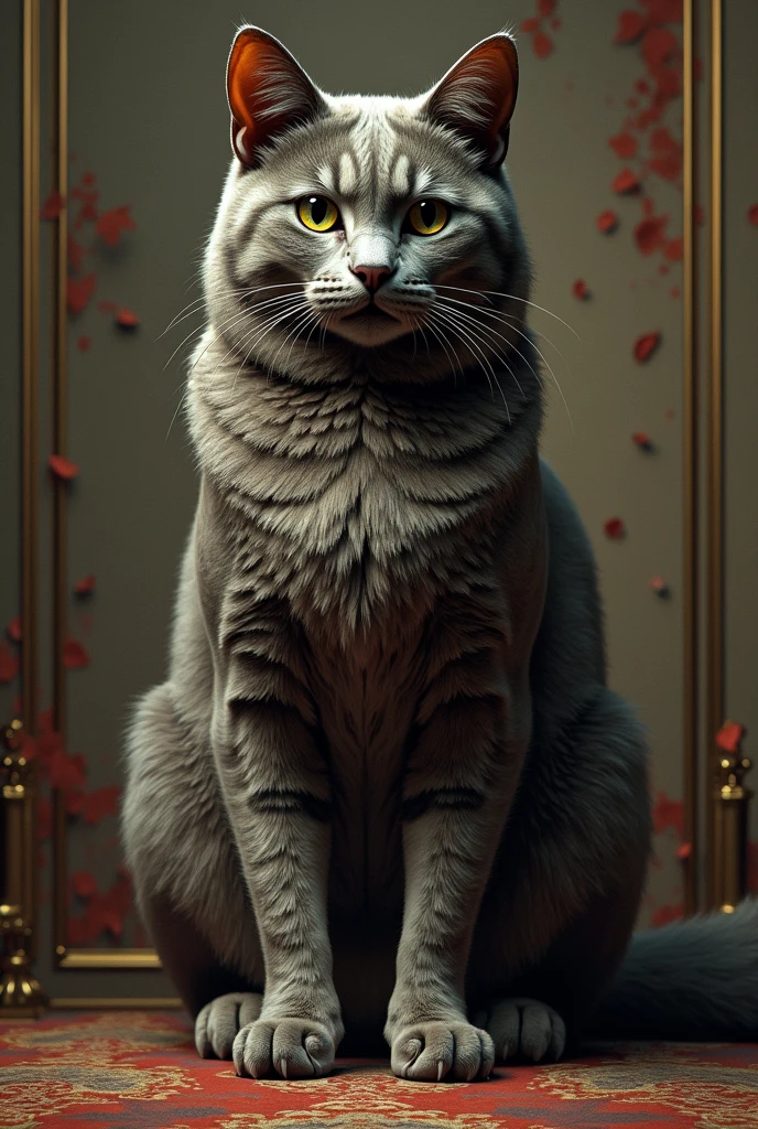Fashionable big broken cat
