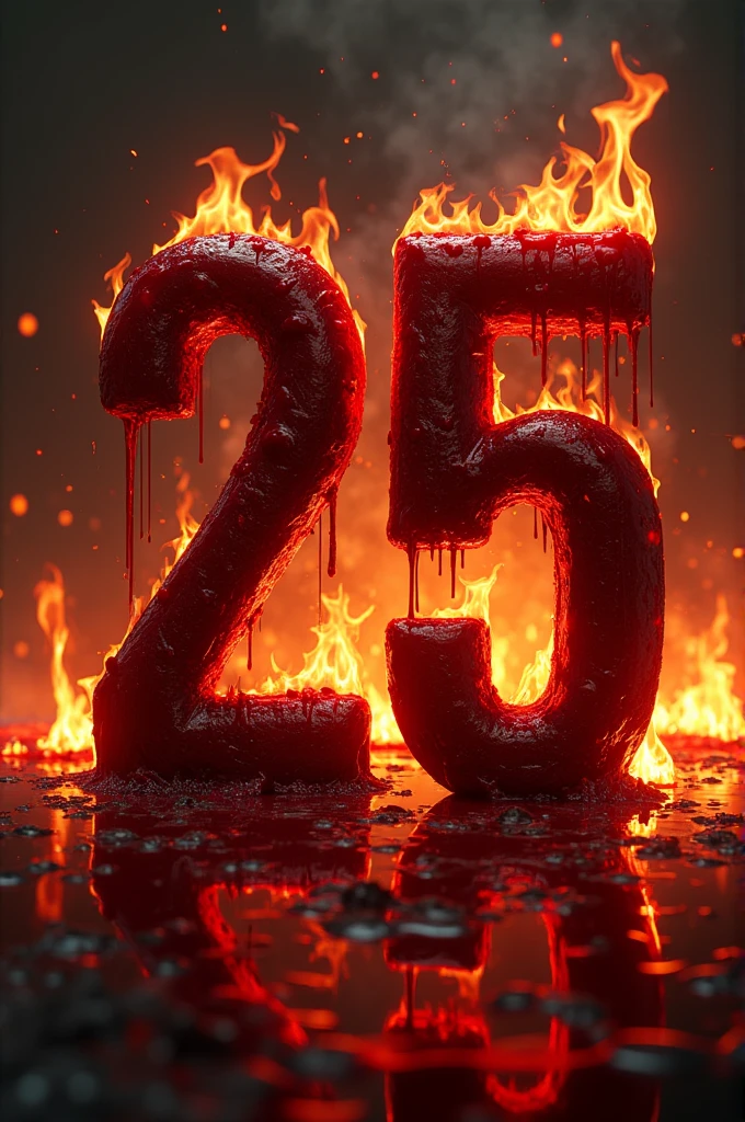 Make “25” with blood and fire