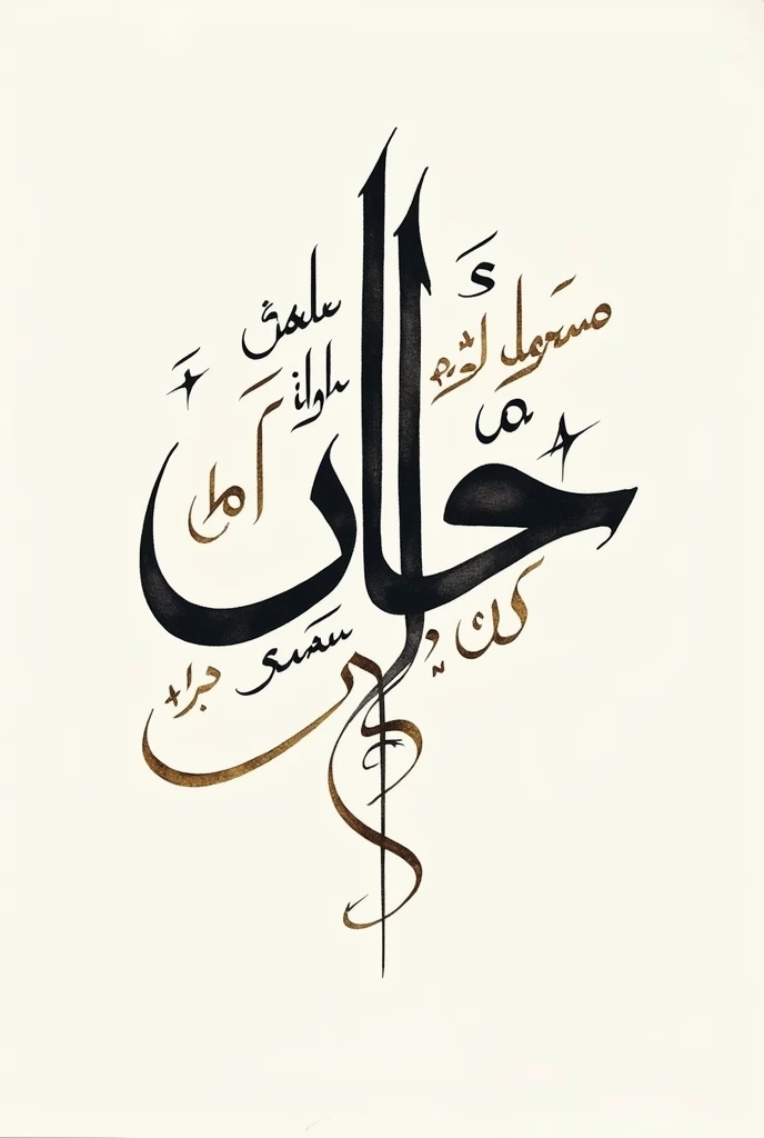Made calligraphy of DANISH written in urdu language.