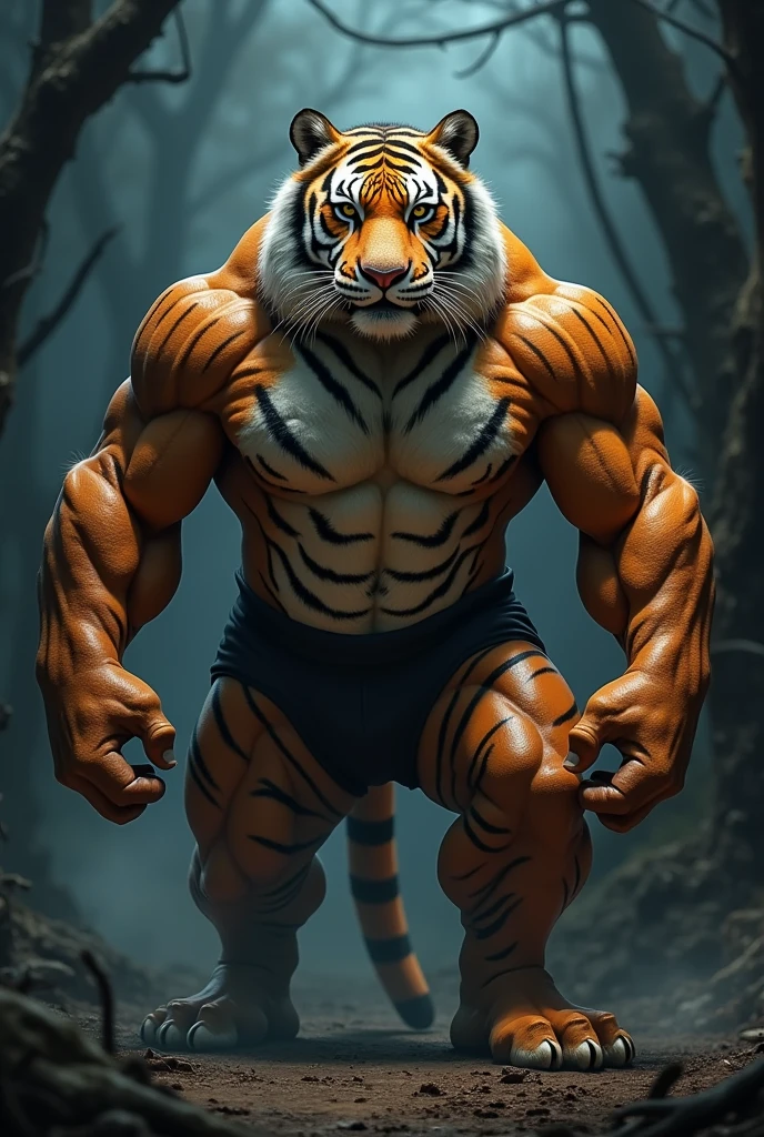 Muscular gay tiger furry