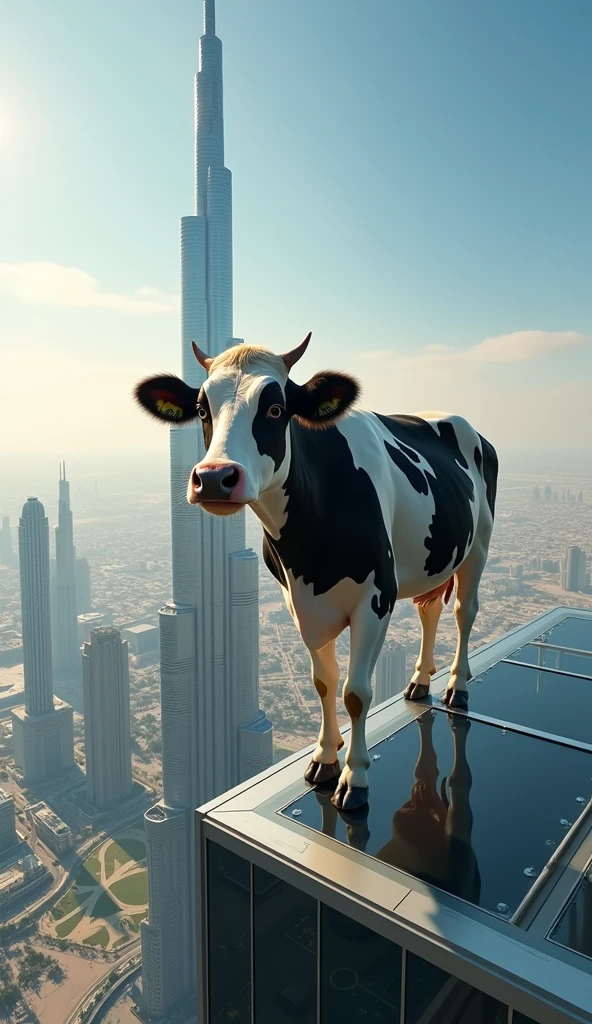 The cow on top of Burj Khalifa