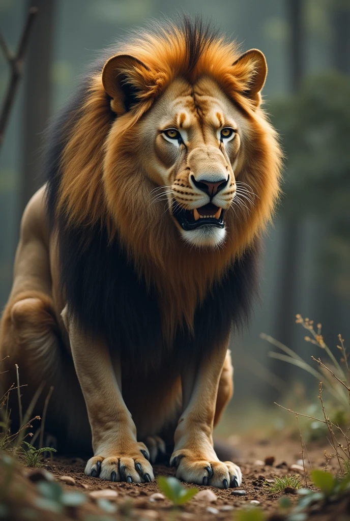 Lion fucking a wolf, furry art