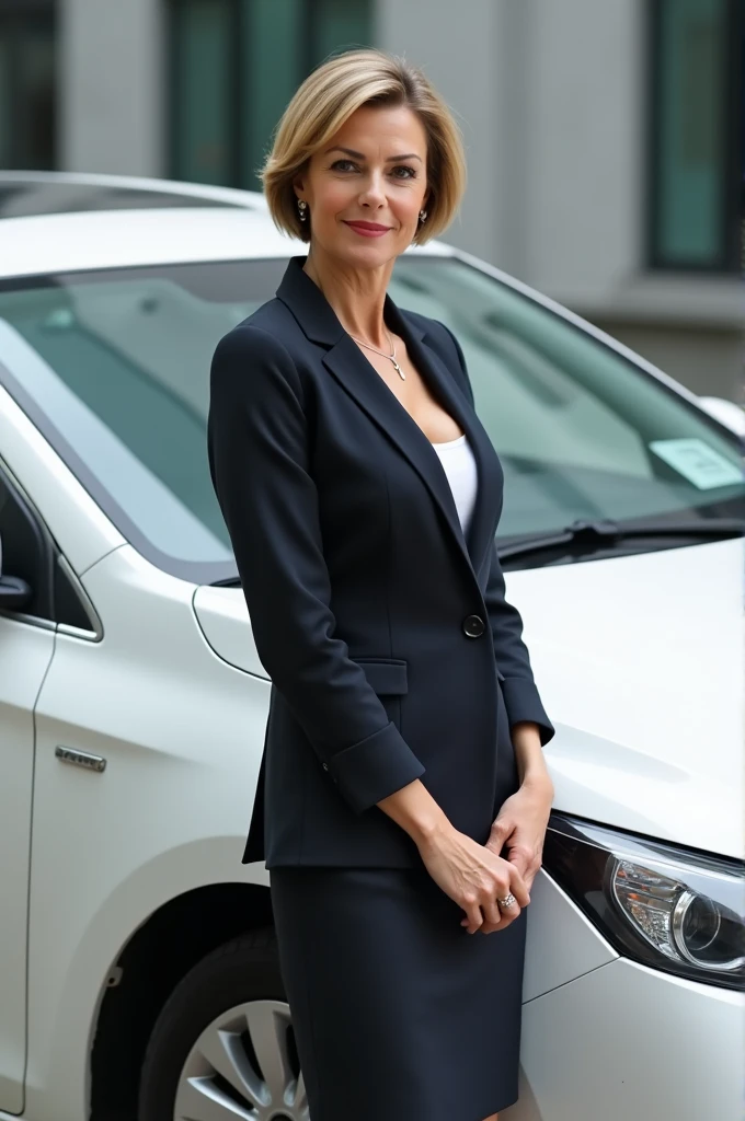 Mam with white car