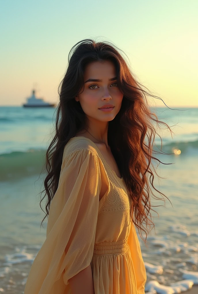 A BEAUTIFUL AND PREETY GILR STANDING SEAVIEW KARACHI