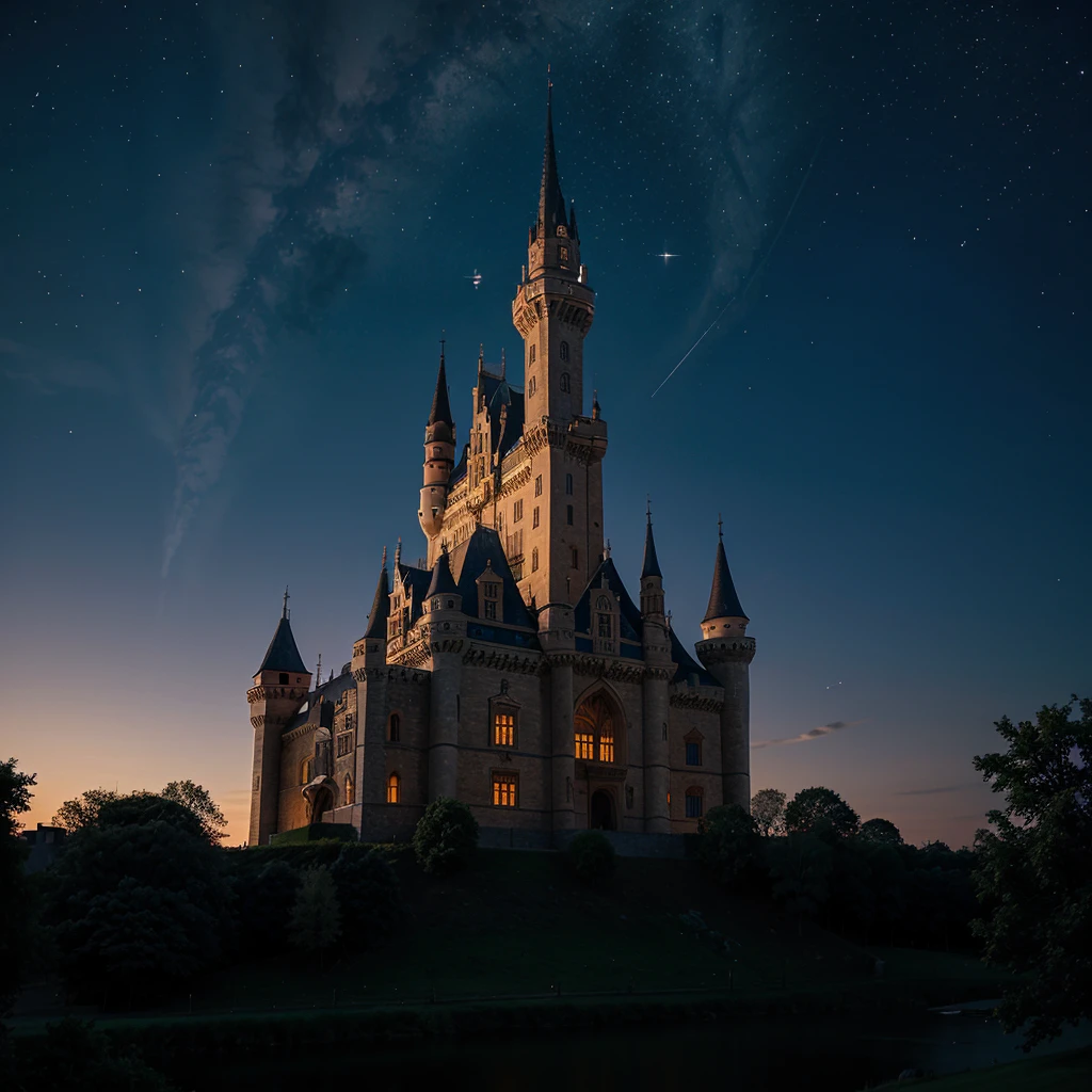 Castle in the night sky