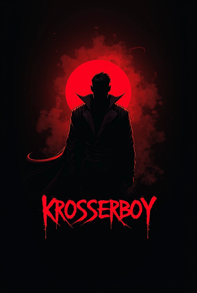 KrosserBoy logo darkest theam with red colour 